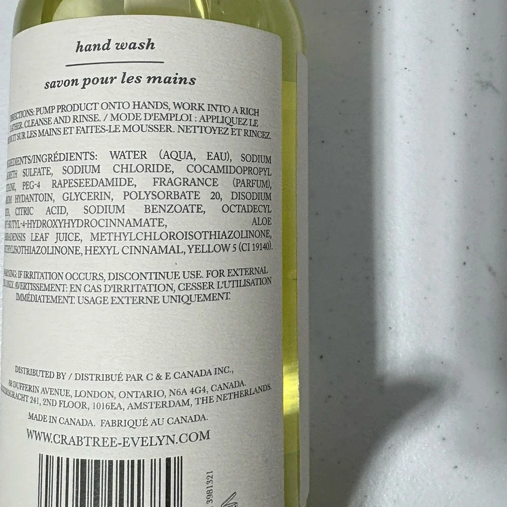 Crabtree & Evelyn Lemon Citron Hand Wash 16.9 OZ with Pump
